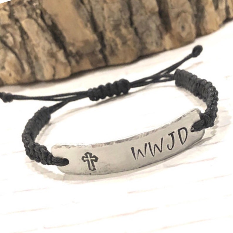 WWJD Christian Bracelet WWJD Bracelet Adjustable Cord Etsy