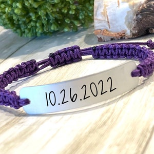 Special Date, Bracelet with Date, Laser Engraved, Anniversary Bracelet, Graduation Gift, Thinking of You Gift, Personalized Bracelet