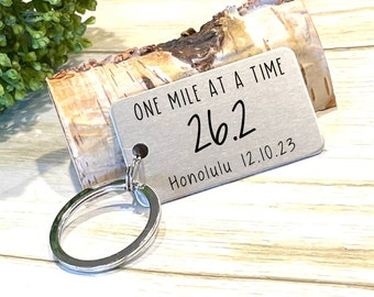 Marathon Keychain, Gift for Runner, 26.2, Marathon Runner, Full Marathon, Half Marathon, 13.1, Running Gift