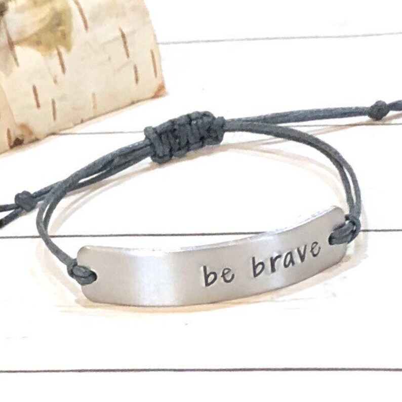 Be Brave Bracelet Inspirational Jewelry Hand Stamped | Etsy