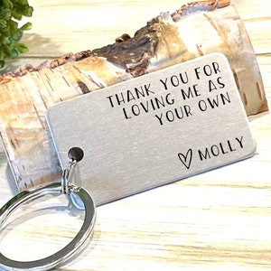 Bonus Dad Keychain, Step Mom Keychain, Bonus Dad, Bonus Mom, Gift for Step Dad, Personalized Keychain, Fathers Day Gift From Kids