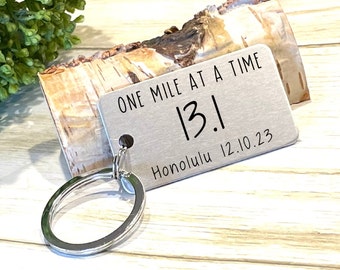 Marathon Keychain, Gift for Runner, 13.1, Marathon Runner, Full Marathon, Half Marathon, 26.2, Running Gift