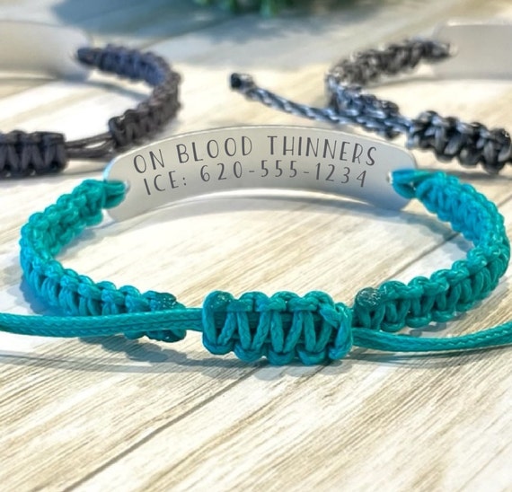 Medical bracelet hotsell blood thinner