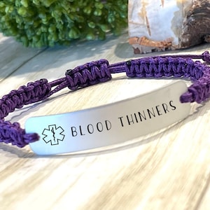 Laser Engraved Medical Alert Bracelet: Adjustable Awareness ID