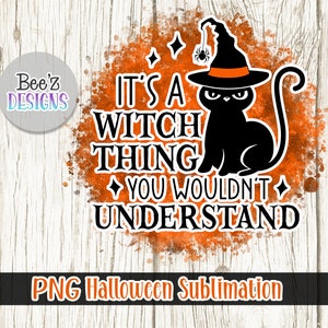 Halloween Cat PNG Sublimation Transparent Background Digital Download