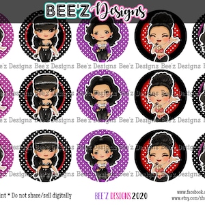 Cute singer Inspired INSTANT DOWNLOAD 1 Inch Bottle Cap Images