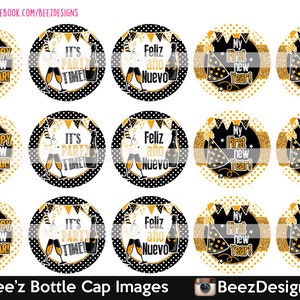 INSTANT DOWNLOAD- It&#39;s Party Time- 1inch Bottlecap Images- 4x6 Digital Sheet