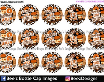 Pumpkin Spice Obsessed- INSTANT DOWNLOAD- 1 Inch Bottle Cap Images