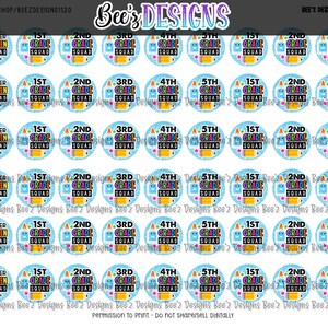 12mm Grade Squad Blue Cabochon Images INSTANT DOWNLOAD JPEG File