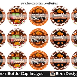 INSTANT DOWNLOAD- Count your blessings- 1inch Bottlecap Images- 4x6 Digital Sheet