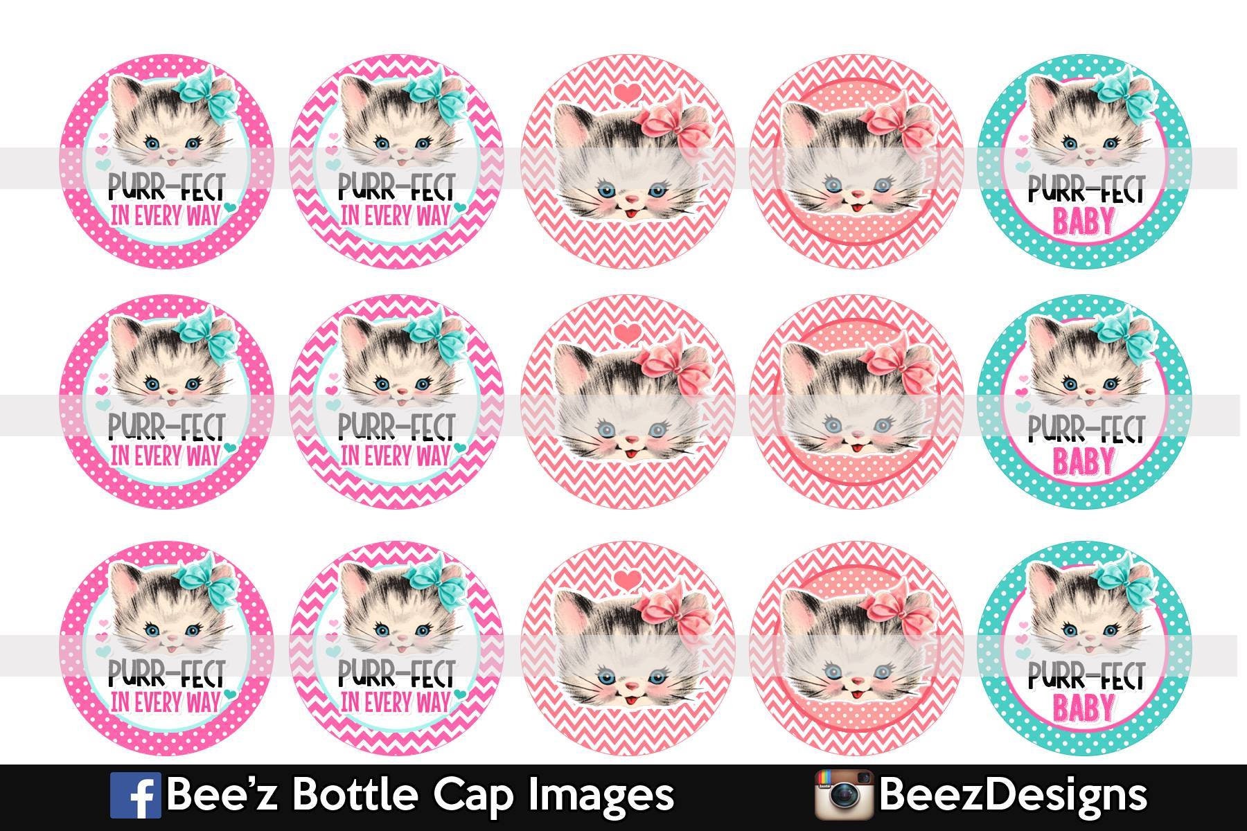 Purrfect In Every Way INSTANT DOWNLOAD 1 Inch Bottle Cap Images