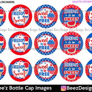 Sweet To Be Free- INSTANT DOWNLOAD- 1 Inch Bottle Cap Images