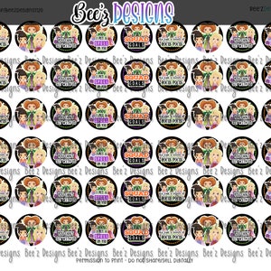 12mm Hocus Cabochon Images INSTANT DOWNLOAD JPEG File