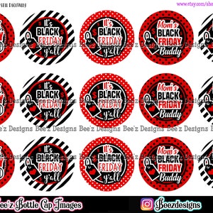 Black Friday INSTANT DOWNLOAD 1 Inch Bottle Cap Images