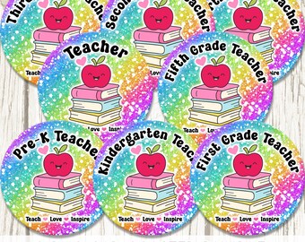 Ensemble de sous-verres de voiture pour professeur TÉLÉCHARGEMENT IMMÉDIAT Design par sublimation PNG