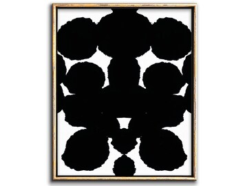 Black and White Minimalist Art Printable Artwork - Modern Painting Digital Prints Abstract Printable Poster - Rorschack Blots Painting