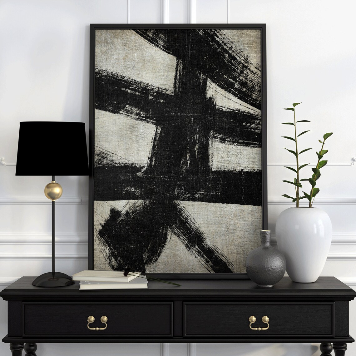 Abstract Painting Printable Wall Art Modern Rustic Farmhouse Etsy