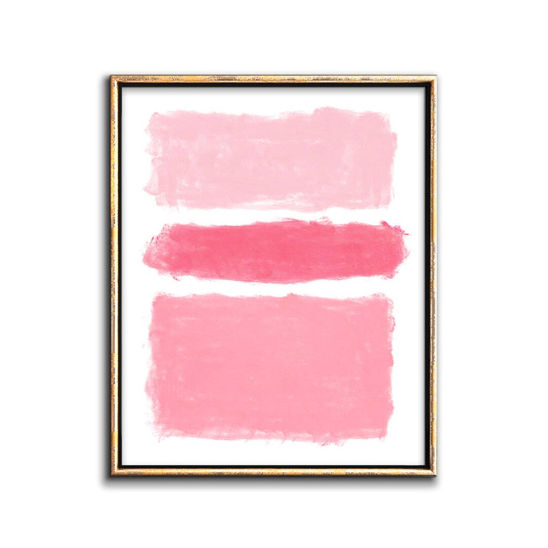 Blush Abstract Art Blush Pink Wall Art Downloadable Prints Etsy