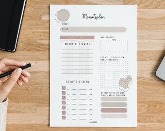 Monthly planner, planner, organization, family organization