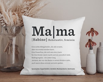 Kissen | Mama Papa ,Muttertag, Vatertag, Geschenk zum Muttertag, Geschenk zum Vatertag, Geschenkidee, Mutter, Vater, Muttertagsgeschenk,