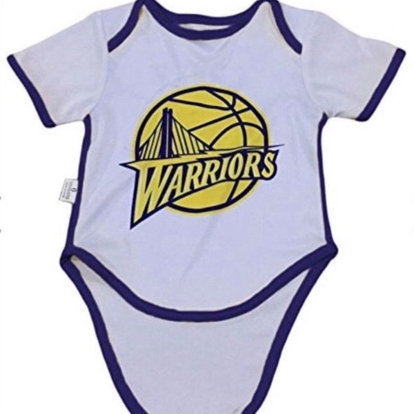 Warriors inspired Toddler Onesie Bodysuit Size 6 months