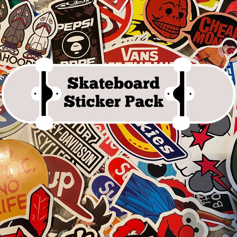 Skateboard Grunge Gothic Sticker Mystery Box Etsy