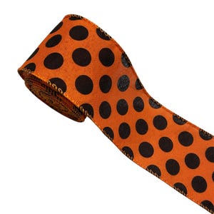 Halloween Polka Dot Ripsband: 2,5 &quot;&quot;verdrahtetes Band, 6,6 Yard (6,6 Yard) Rolle.&quot;