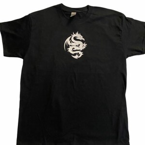 Gothic Egirl Eboy Emo Dragon Black Graphic T-shirt