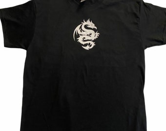 Gothic Egirl Eboy Emo Dragon Black Graphic T-shirt