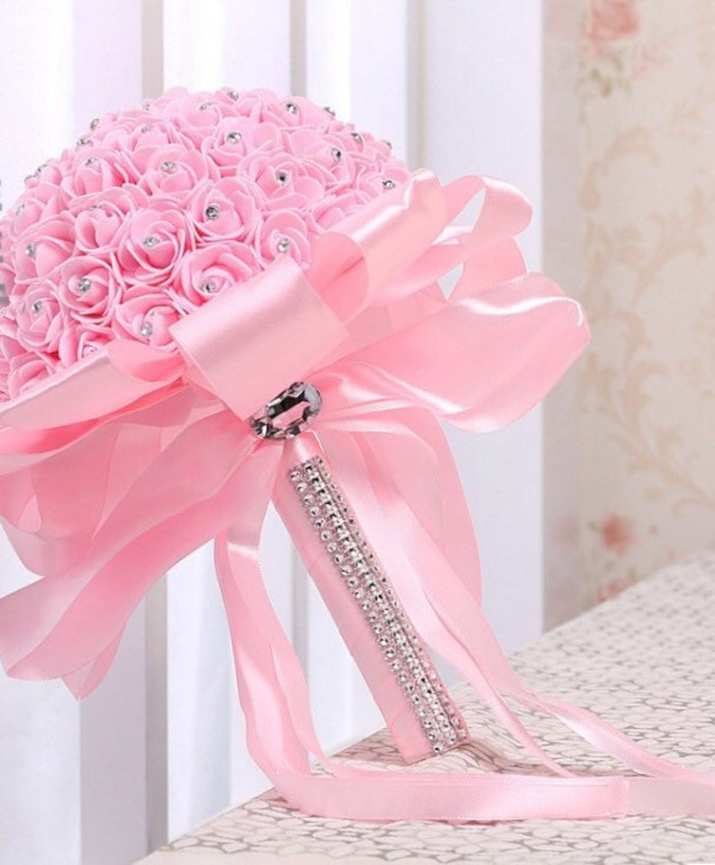 Pink Foam Flower Bouquet Etsy