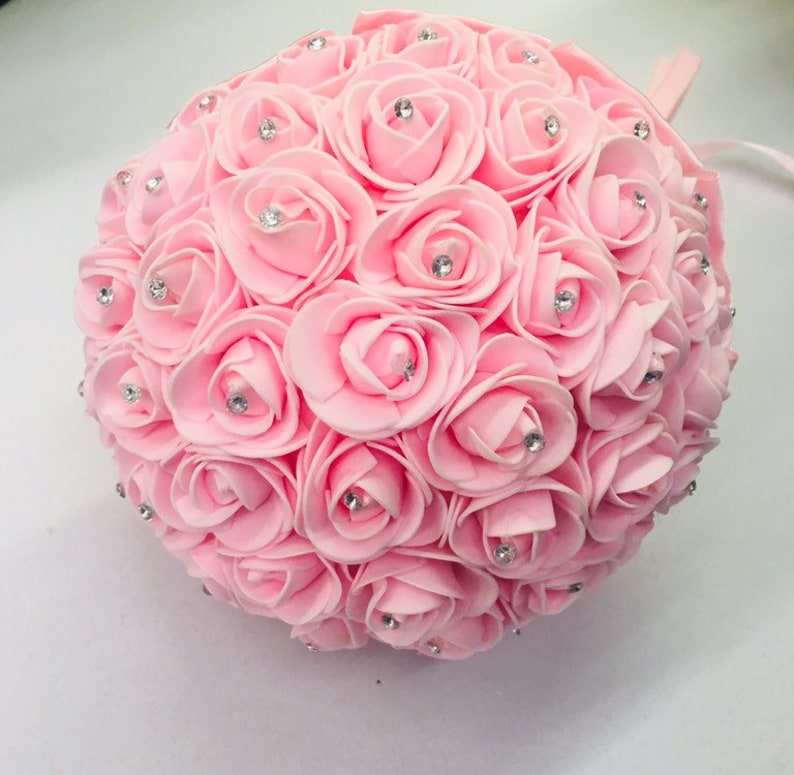 Pink Foam Flower Bouquet Etsy