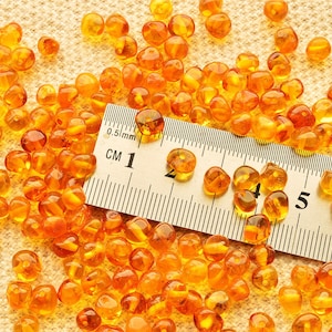 Baltic Amber Beads Polished baroque style beads 4-6mm 5-20 grams Honey