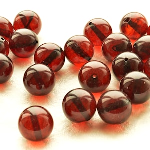 Bernsteinperlen gerundet 8-15 mm. 5 Stück Polierte Cherry Bernstein Edelstein Bernstein Perlen