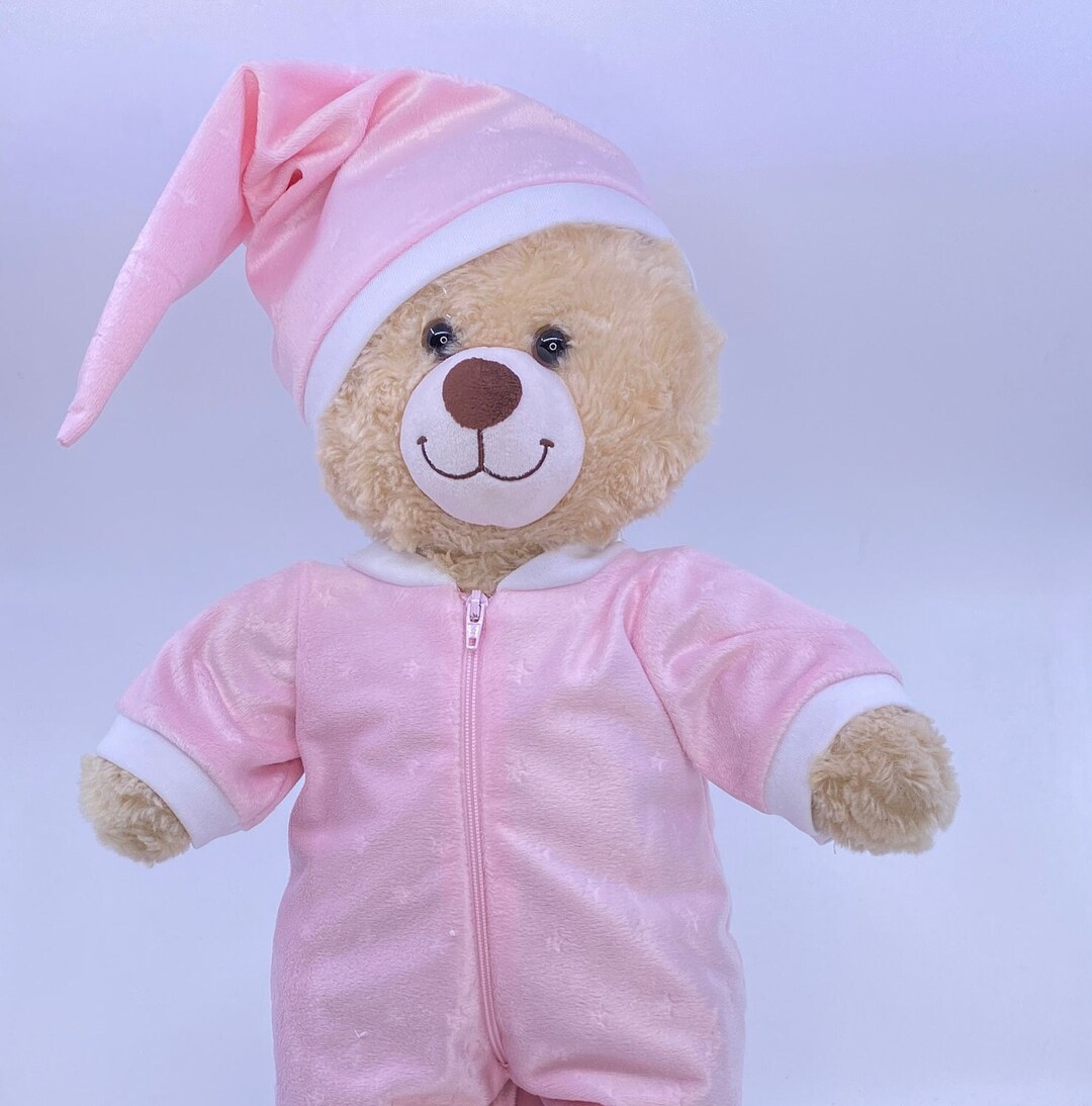 Teddy Bear Footed Pajamas Stuffed Animal One Piece Pj's Etsy