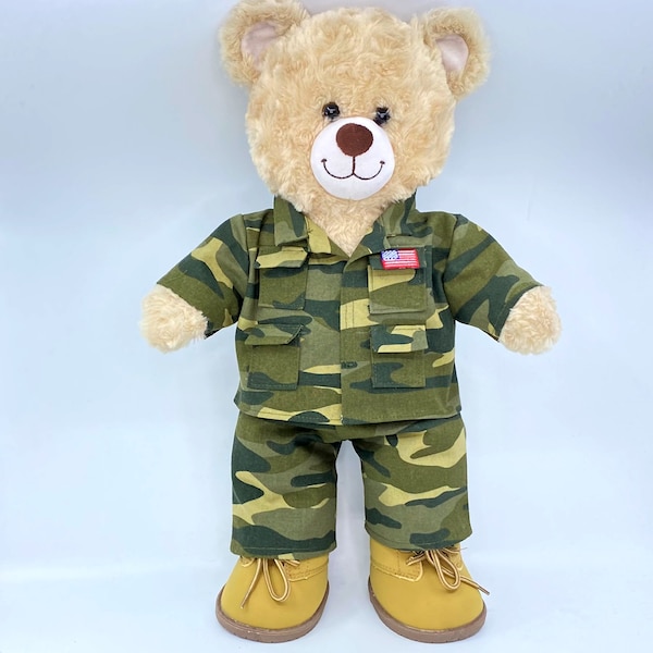 Teddy Bear Army Uniform, Camouflage Fatigues