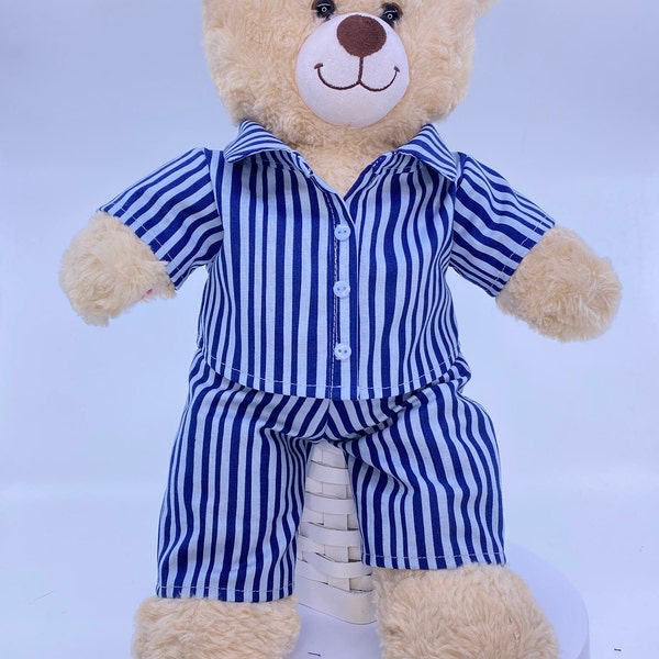 Teddy Bear Summer Pajamas, Plushie Casual Shirt