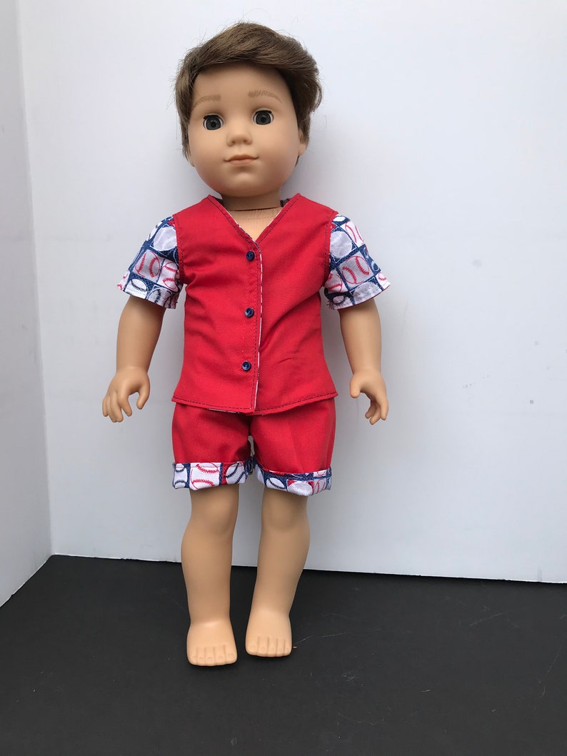 American Boy Doll Reversible Pajamas Baseball Pajama Pants | Etsy