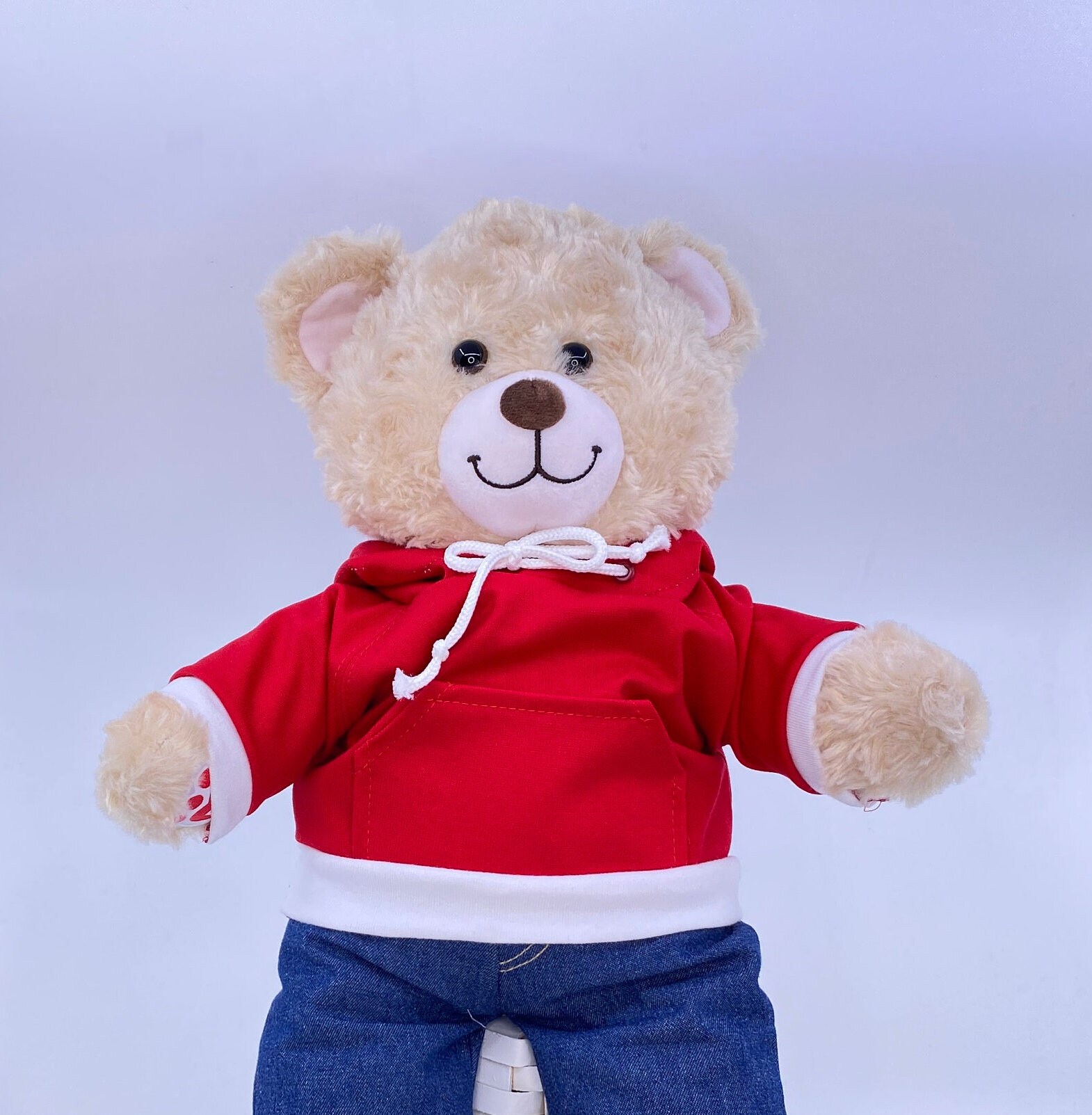 Teddy Bear Clothes Red Hooded Sweatshirt Etsy UK