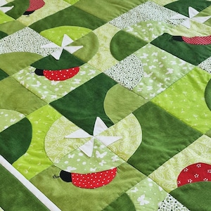 Marienkäfer-Wonderland - Baby Quilt Anleitung: Kinder Decke zum Aufnähen (PDF)
