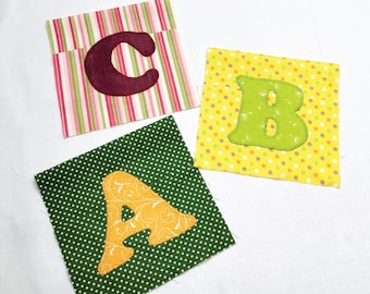 Alphabet applique outlines, letter template, instant download PDF letter applique pattern