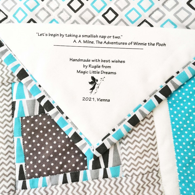 Easy Baby Boy Quilt Pattern – Small Steps Patchwork Quilt With ...