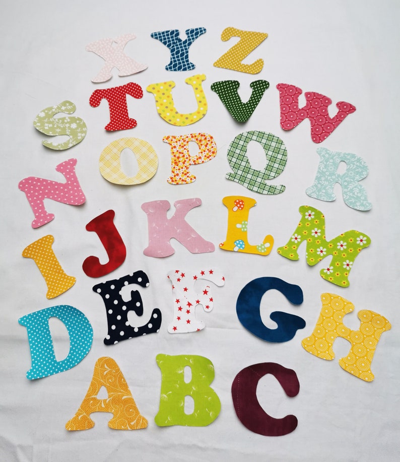 Alphabet applique outlines, letter template, instant download PDF letter applique pattern zdjęcie 3