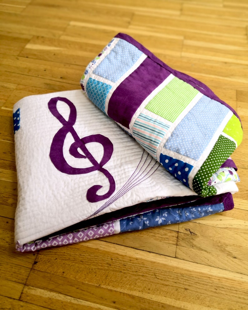 Sound of Music a Modern Applique Quilt Pattern for Music Etsy