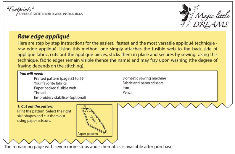 Playful Baby Quilt PDF Pattern with human footstep applique, Small Steps patchwork from Magic Little Dreams. Fat quarter friendly, unisex image 10