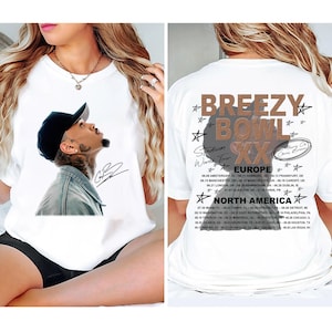 Chris Brown Breezy Bowl XX Tour 2 sided T-Shirt, Chris Brown Album Shirt, Chris Brown Fan Gift, Chris Brown Merch