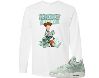 Out Here Being Cute Sneaker Tees Air Jordan 4 abundace , Unisex Sneaker Shirts To Match Jordans 4s Abundance AJ4 Seafoam, Best Gift