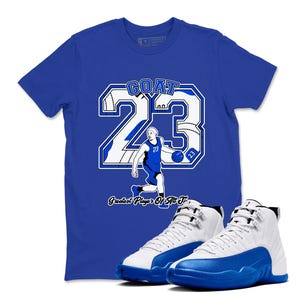 Goat Play Sneaker Tees - Air Jordan 12 Blueberry, Sneaker Match T-Shirts, Best Gift, Sneaker Graphic Tee,Match Outfit Gift