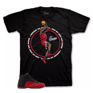Shirt To Match Jordan 12 Flu Game Shoes - Sneezed Tees -Air Jordan 12 Flue Game, Shirt To Match Sneaker, Best Gift, Present, Sneaker Tee
