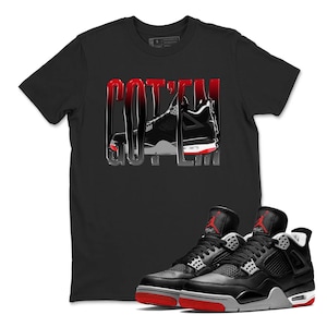 Wiggling Glotem Sneaker Tees - Air Jordan 4 Bred Reimagined, Shirt To Match Sneaker, Sneaker Match, Best Gift, Present