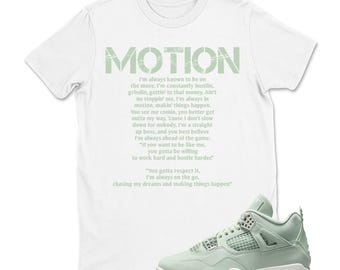 Camisetas deportivas Motion Air Jordan 4 Abundance, camisetas unisex para combinar con las Jordan 4 Abundance AJ4 Seafoam, el mejor regalo.